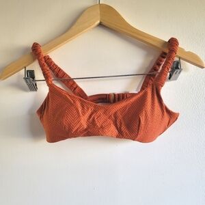 L*Space, Lloyd Bikini Top,‎ Burnt Red Shimmer, Size Small - NWT
